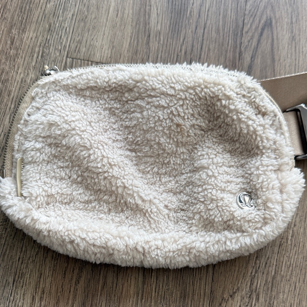 lululemon athletica Cream Sherpa Crossbody Bag